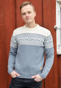 Ivanhoe of Sweden VIDAR CREWNECK, 100% ULL — ZEN BLUE Fashion