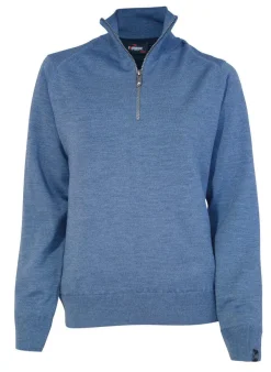 Ivanhoe of Sweden WILMA WINDBREAKER, 100% EXTRA FINE MERINOULL — DENIM Fashion