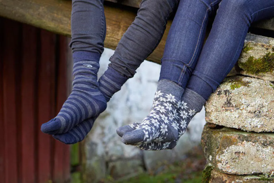 Ivanhoe of Sweden WOOL SOCK STRIPE — GREY Hot