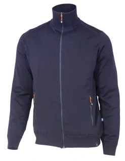 Ivanhoe of Sweden YORK FULL ZIP WINDBREAKER, 100% EXTRA FINE MERINOULL — NAVY Clearance