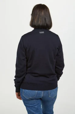 Ivanhoe of Sweden YORK FULL ZIP WINDBREAKER, 100% EXTRA FINE MERINOULL — NAVY Clearance