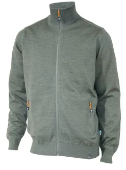 Ivanhoe of Sweden YORK FULL ZIP WINDBREAKER, 100% EXTRA FINE MERINOULL — LIGHT LODEN Clearance