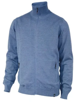 Ivanhoe of Sweden YORK FULL ZIP WINDBREAKER, 100% EXTRA FINE MERINOULL — DENIM Online