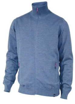 Ivanhoe of Sweden YORK FULL ZIP WINDBREAKER, 100% EXTRA FINE MERINOULL — DENIM Online