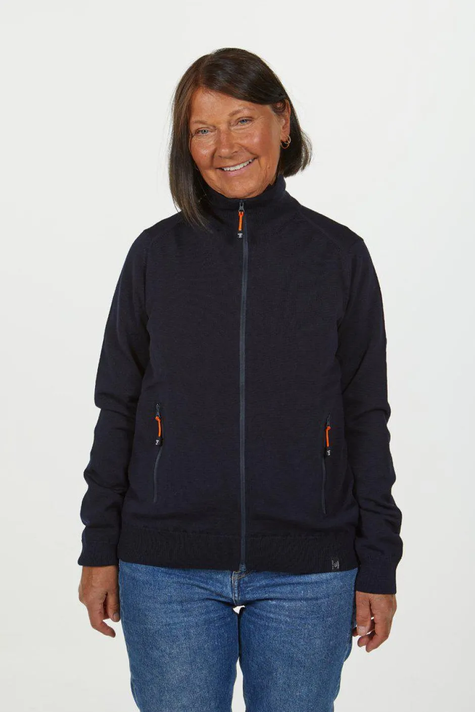 Ivanhoe of Sweden YORK FULL ZIP WINDBREAKER, 100% EXTRA FINE MERINOULL — DENIM Online
