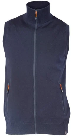 Ivanhoe of Sweden YORK VEST WINDBREAKER , 100% EXTRA FINE MERINOULL — NAVY Clearance