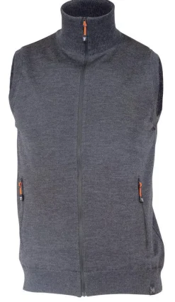 Ivanhoe of Sweden YORK VEST WINDBREAKER , 100% EXTRA FINE MERINOULL — GRAPHITE MARL Sale